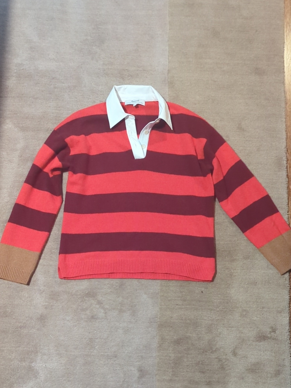 Madewell XXS Cashmere And Wool Striped Rugby Sweater